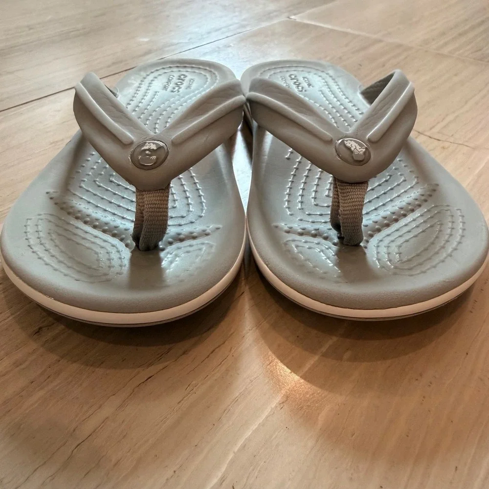 Crocs‎ Unisex Crocband Flip Flop Sandals Lightweight Trip Water Summer Gray C10